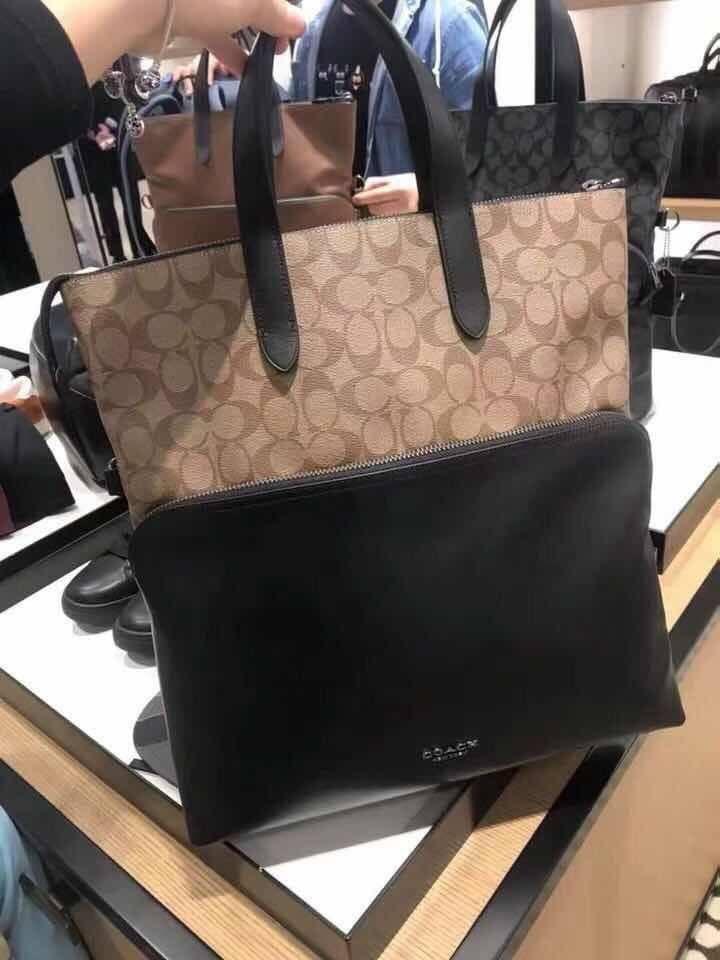 Graham foldover tote in signature canvas shop