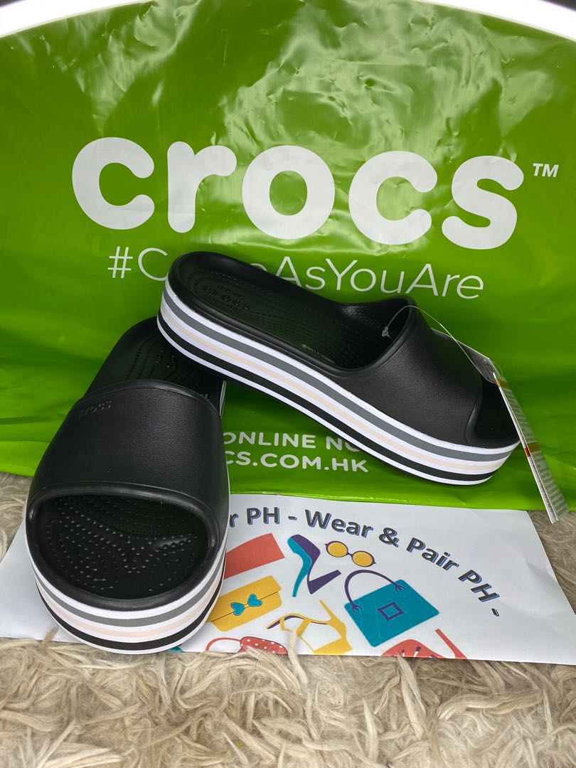Crocs Platform Slides, Men's Fashion, Footwear, Slippers & Slides on