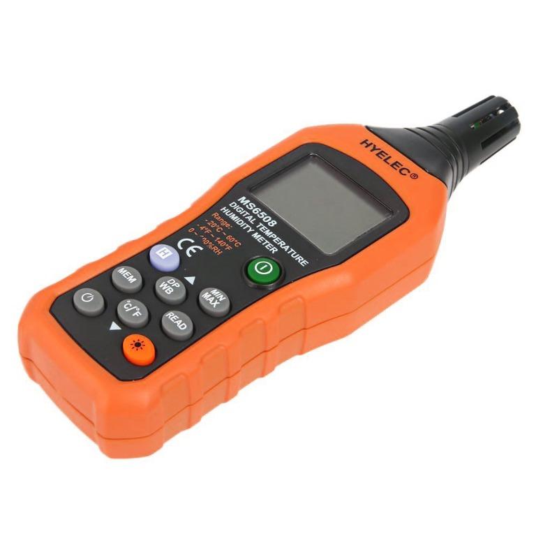 MS6508 Digital Temperature Humidity Meter, Akozon Digital Psychrometer  Thermometer Hygrometer Humidity Monitor with Temperature Gauge Meter with  Dew