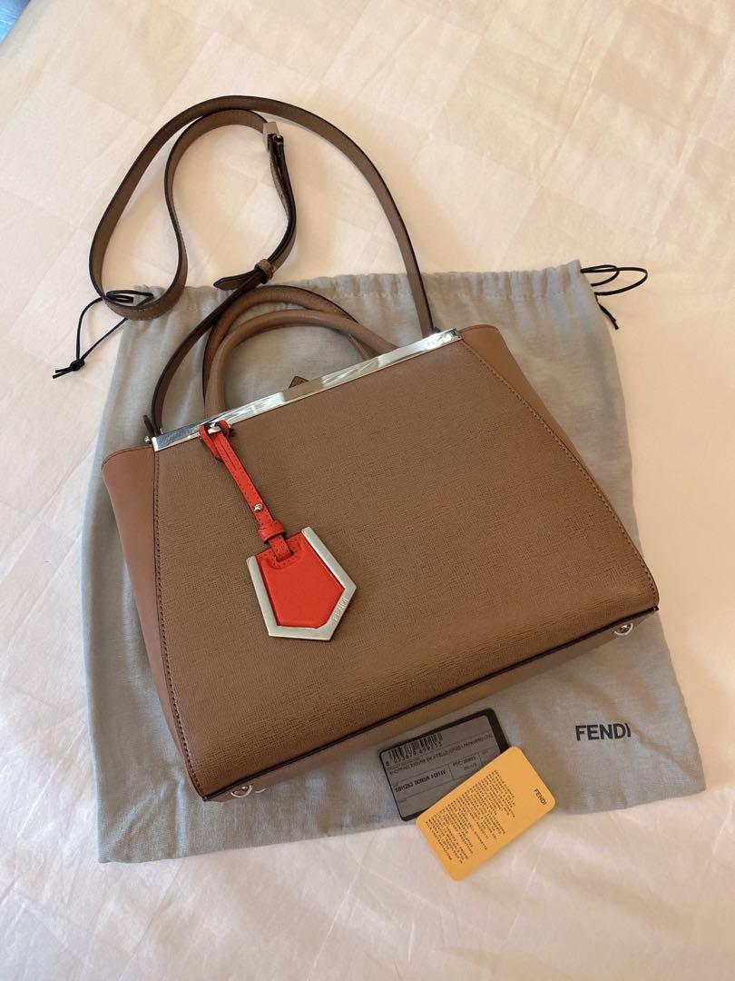 Fendi 2Jours Duo-Colour Petite Shopping Vitello Bag, Luxury, Bags