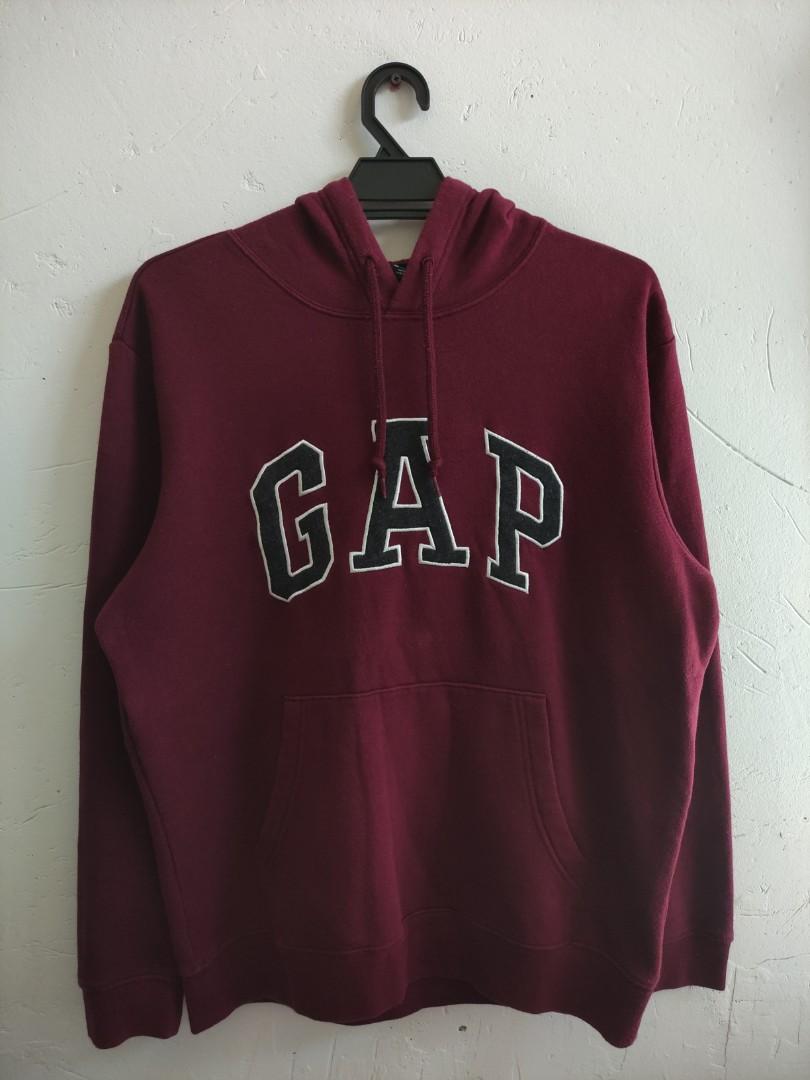 Burgundy gap hoodie top