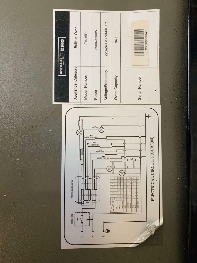 German Pool 德國寶 嵌入式電焗爐 (84公升) EV15D, 家庭電器, 廚房電器, 焗爐及多士爐 Carousell