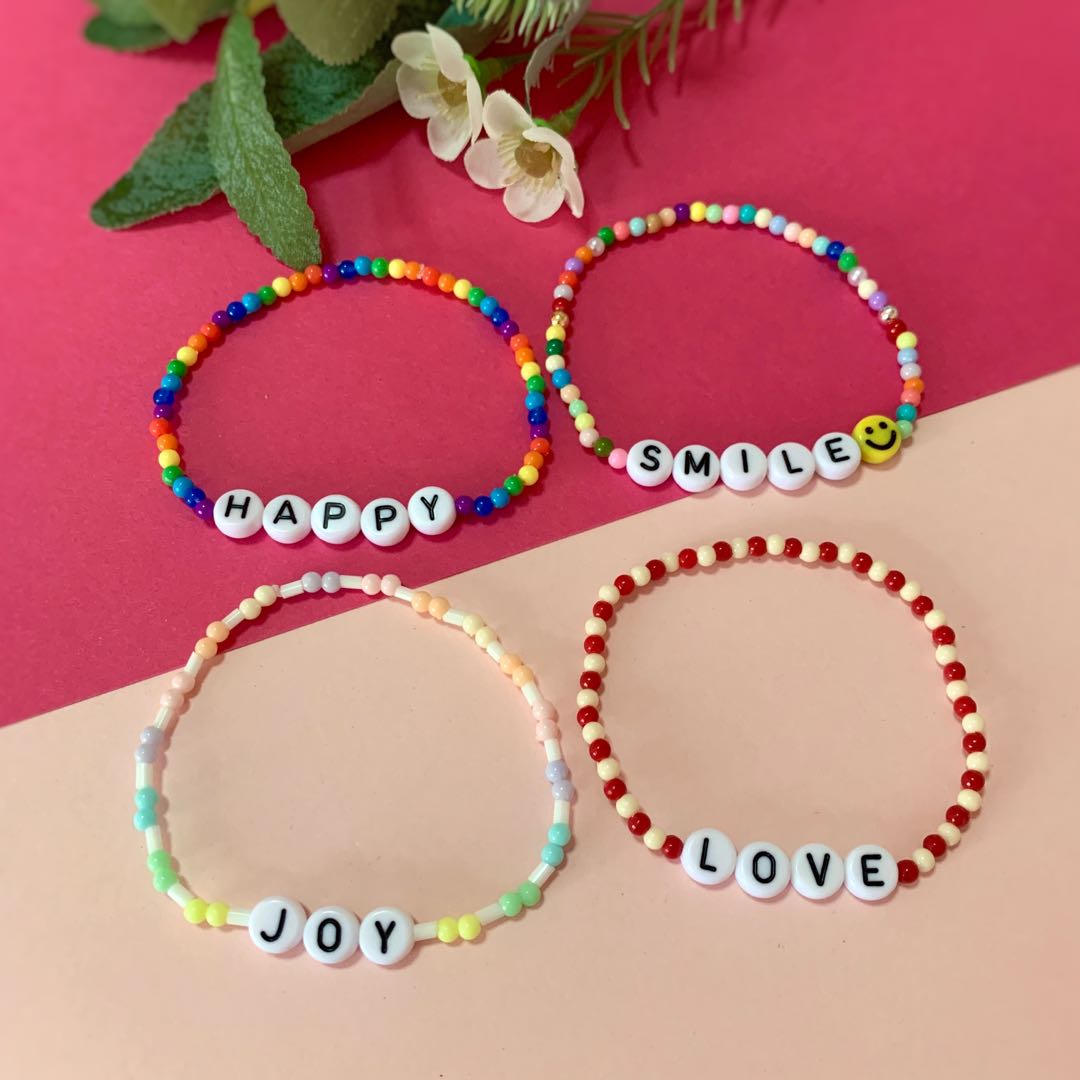 Cute letter clearance bead bracelets