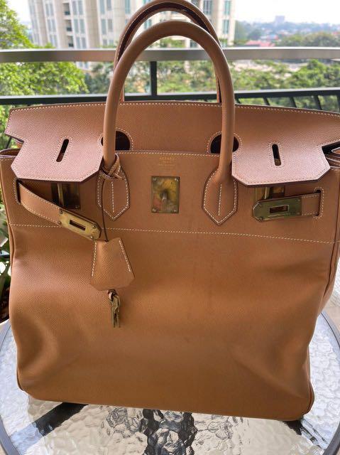 hermes birkin hac 40 epsom gold super rare collector authentic, Barang  Mewah, Tas & Dompet di Carousell