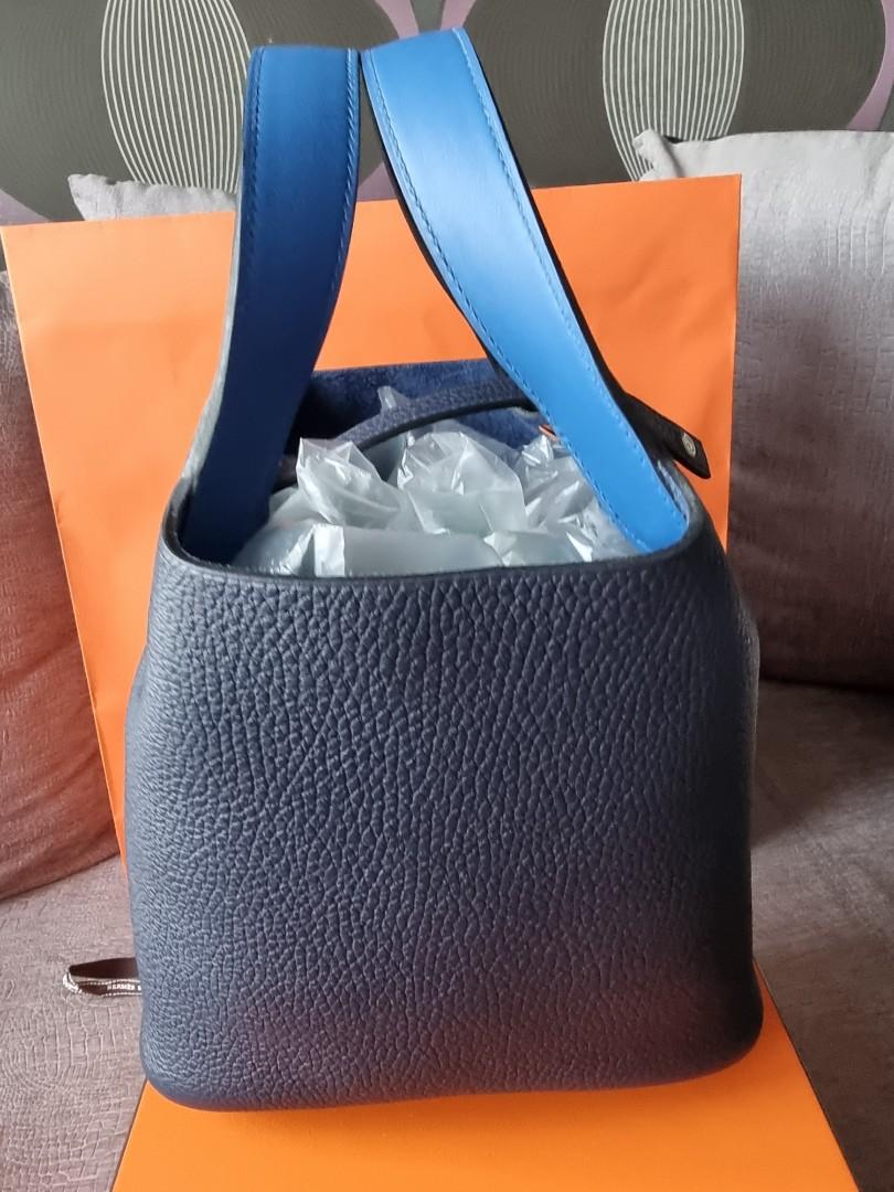 Hermes Picotin Lock Size PM Blue Nuit Taurillon Clemence