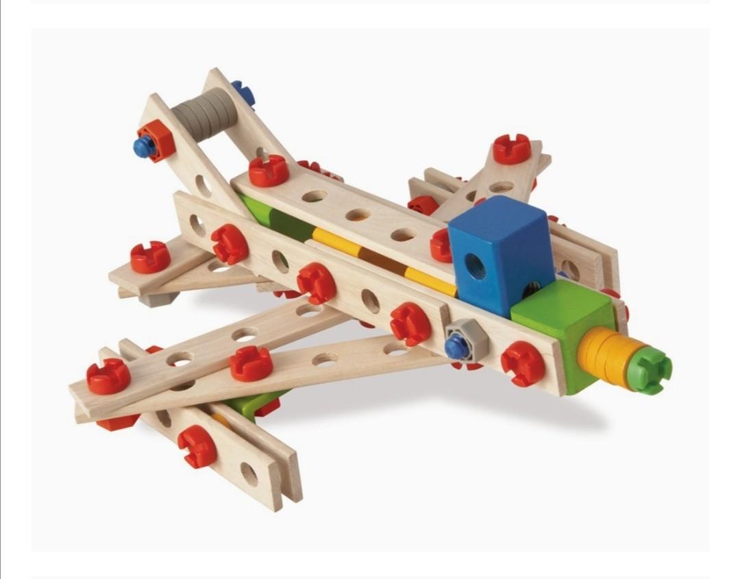 Heros Constructor 100039027 - Set Meccano In Legno Da 100 Pezzi - Qualità Tedesca - Certificato FSC - 3