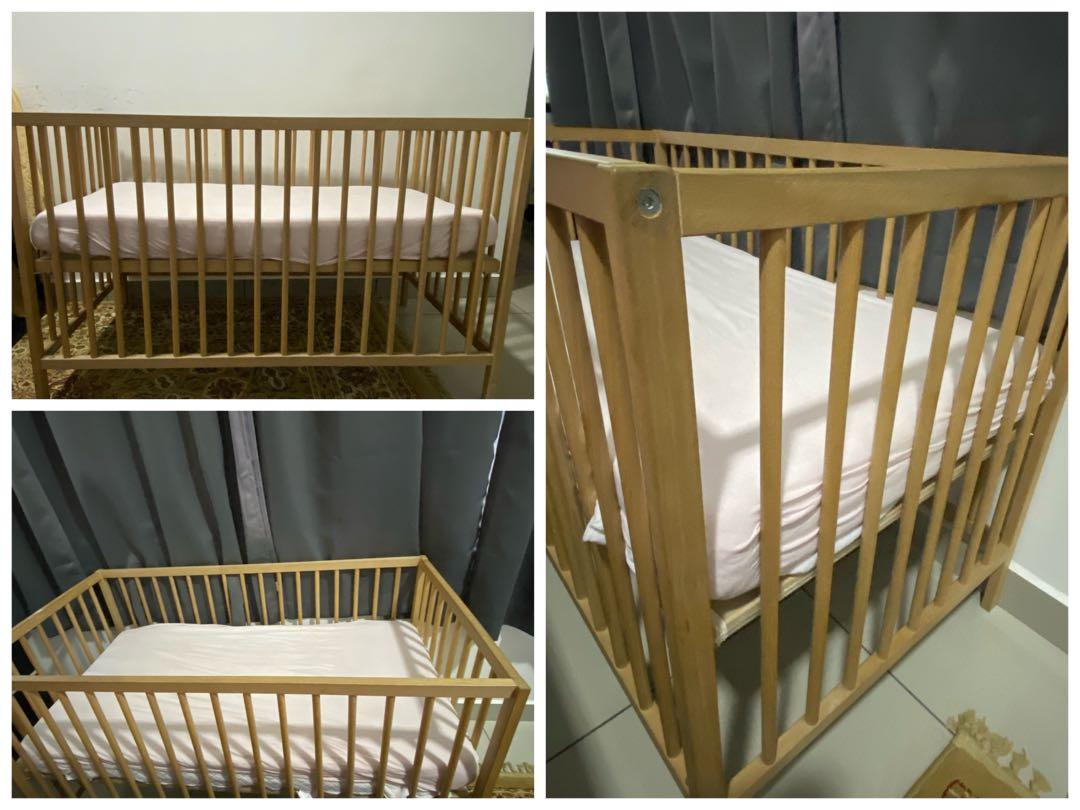 IKEA baby cot Sniglar Full Set, Babies & Kids, Baby Nursery & Kids