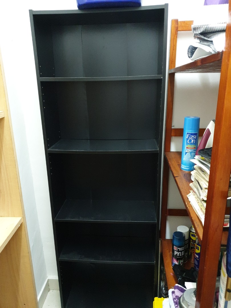 Ikea black shelf 180 x 60 x 24, Furniture & Home Living, Furniture