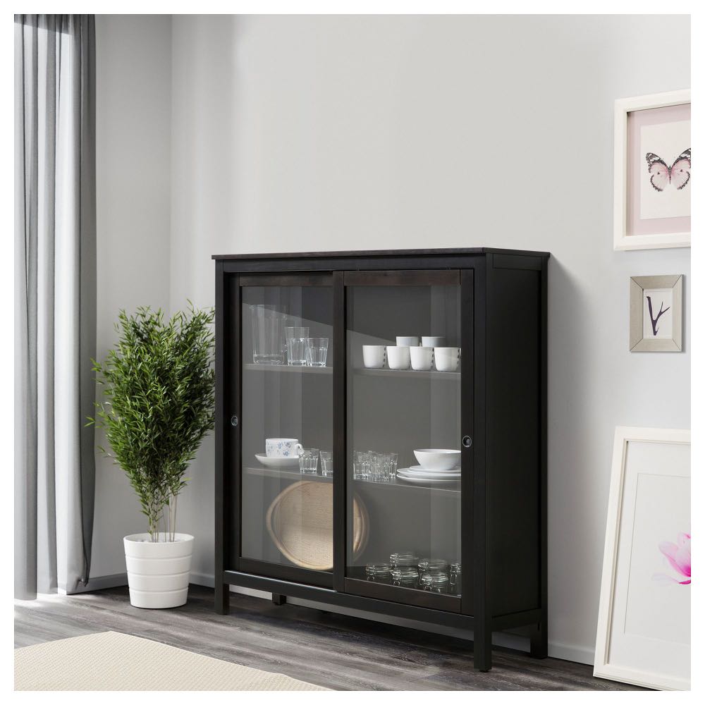 Ikea hemnes shop glass door cabinet