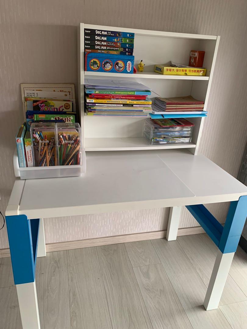 IKEA study table with book shelf, Babies & Kids, Baby Nursery & Kids