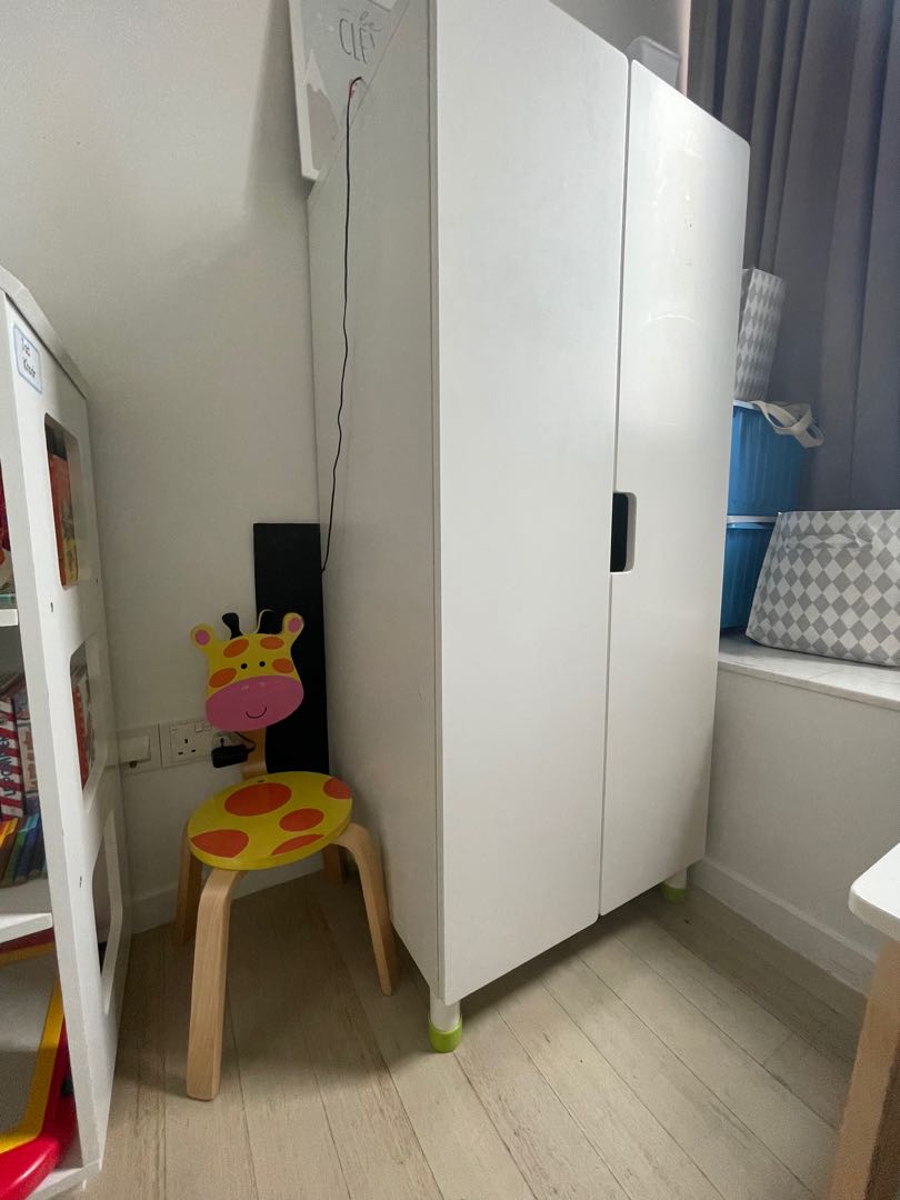 Ikea Stuva kids wardrobe closet white, Furniture & Home Living