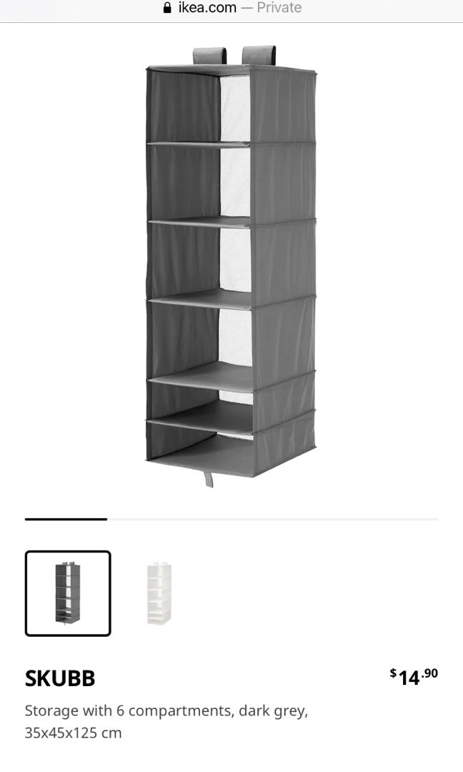 Ikea wardrobe storage organizer (black), Furniture & Home Living, Home