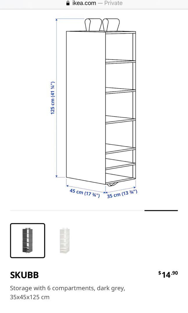 Ikea wardrobe storage organizer (black), Furniture & Home Living, Home