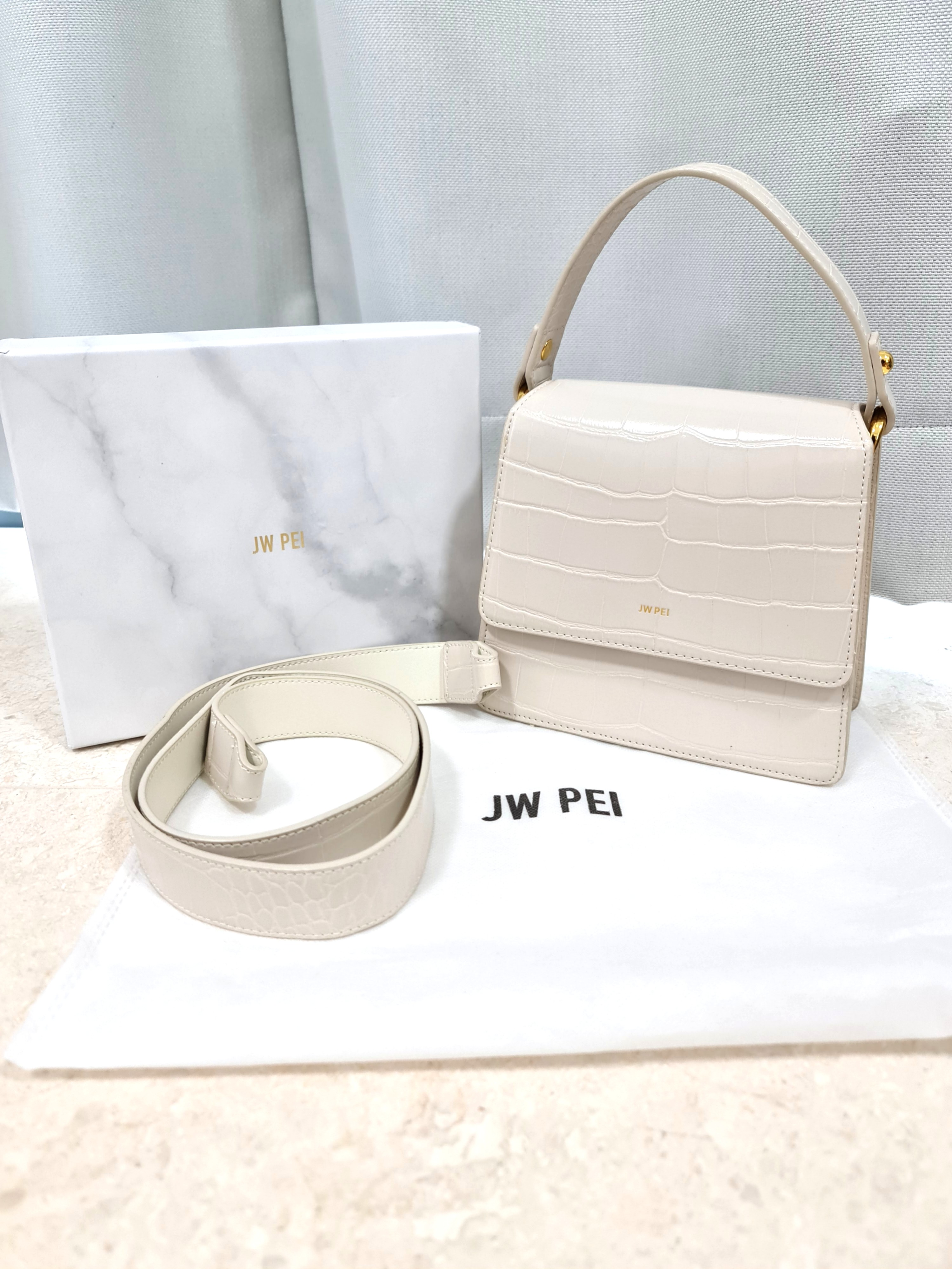 JW PEI Women's FAE Top Handle Bag Black Croc New Gold Hardware