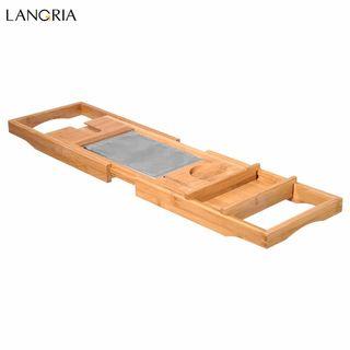 LANGRIA Bamboo Bathtub Tray