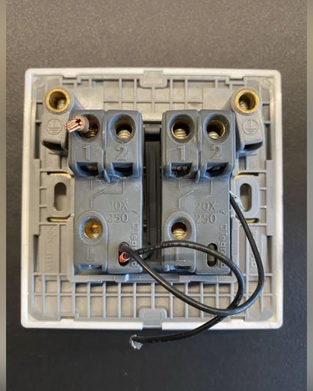 Legrand Mallia Water Heater switch with LED Indicator 20A 1 Gang 2 Way