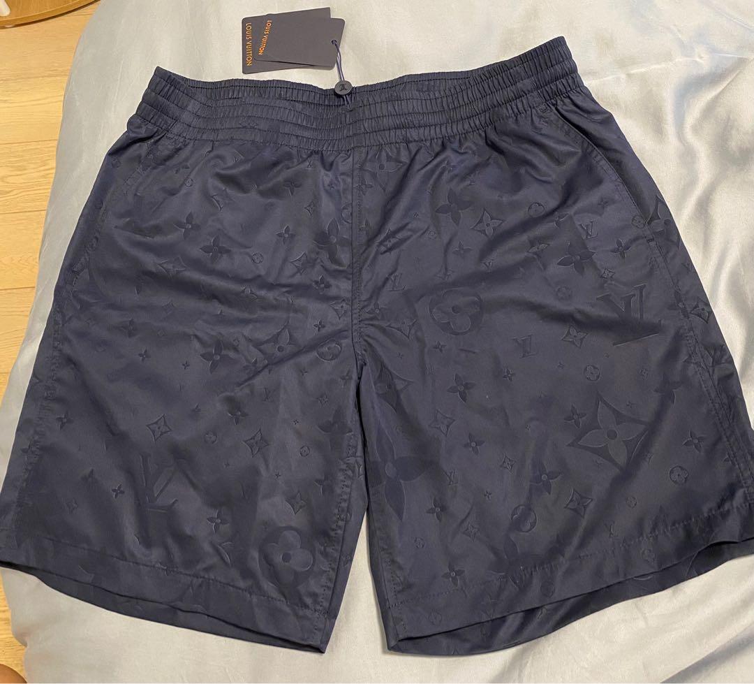 Louis Vuitton Monogram LV Swim Board Shorts - Navy Blue, Luxury 