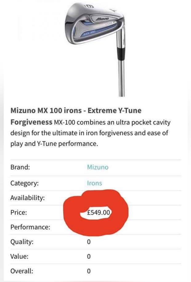 Mizuno mx 100 irons review store