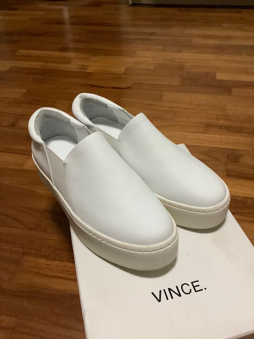 Never worn Vince Warren Leather Sneakers US 7.5 Plaster White