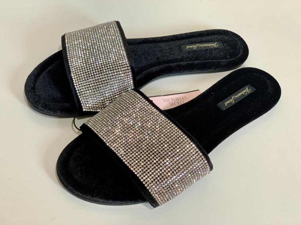 Victoria secret black slides deals