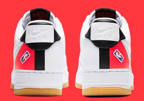 Nike Air Force 1 Low NBA White Crimson Sneakers