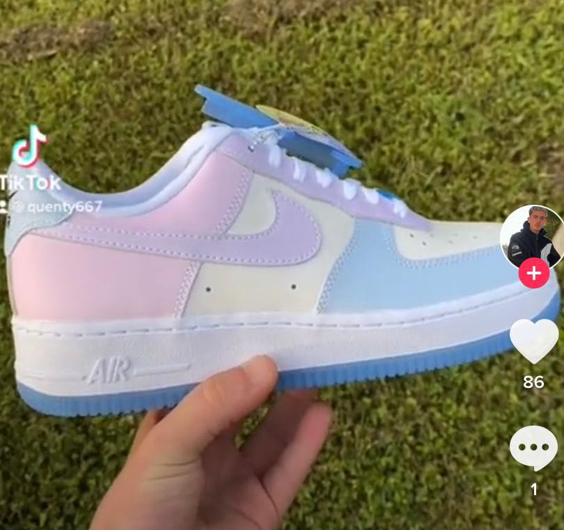pastel color changing air force 1