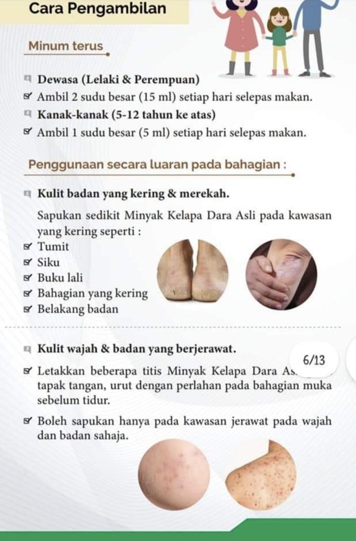 Instock Minyak Kelapa Dara Asli 500ml Health Nutrition Health Supplements Health Food Drinks Tonics On Carousell