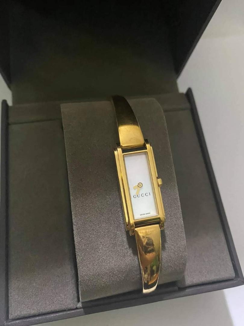 Original Gucci 109 mop dial bangle watch