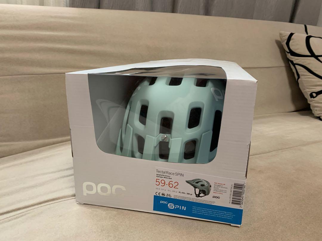POC Tectal Helmet Apophyllite Green White SPIN XL 59 62cm Sports