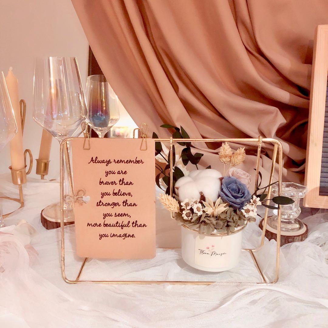 Preserved Roses Flower Vase Customisable Quotes Bible Verse Christian Motivational Quotes