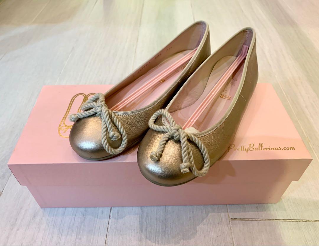 Gold ballerinas hotsell