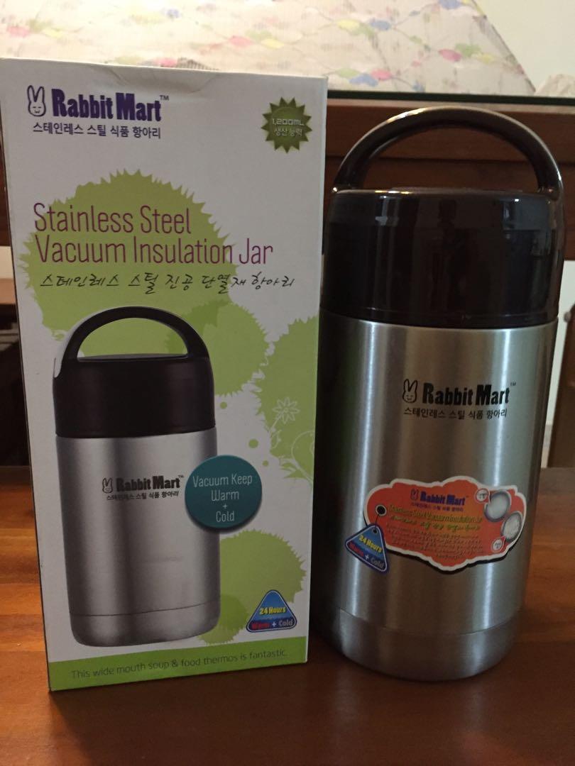 Rabbit Mart Stainless Steel Vacuum Insulation Jar TV
