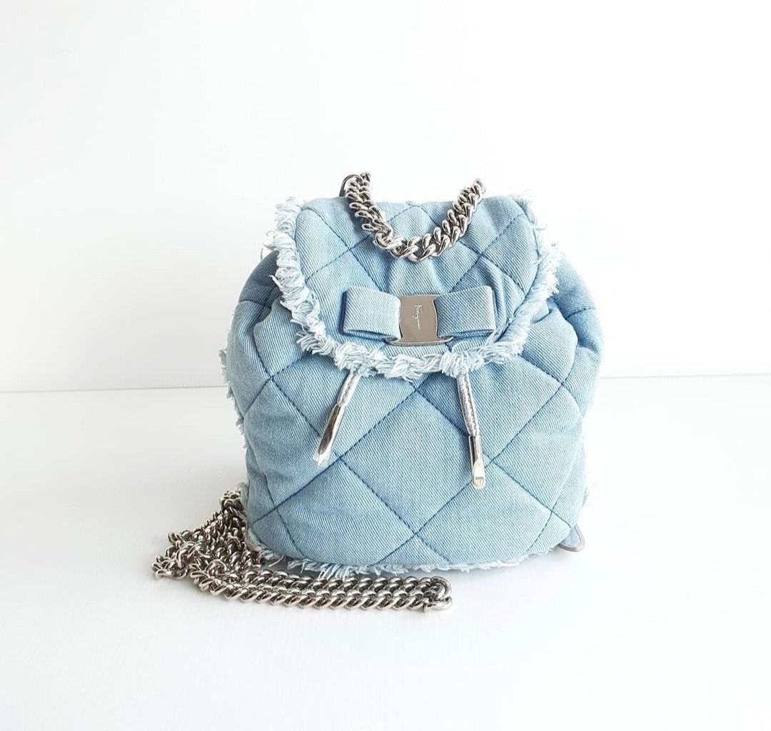 Salvatore Ferragamo Mini Denim Backpack