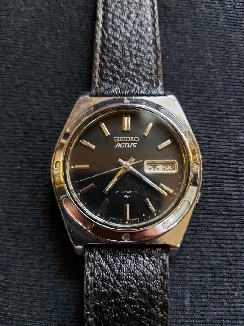 Seiko Actus Automatic Watch (Category: Men's Watches) located in Mandaluyong City. Submitted by lonewolf888_888 (Listing ID 1098436275, Image 1). Description: Seiko Actus Automatic Watch 7009 8270 P serial 863531 June 1978 39 mm 21 jewels kanji day wheel Running strong with accurate time and good power reserve all functions working quickset day date collectors item all original rfs: downsizing collection.