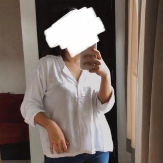 SELENA OVERSIZED SHIRT BY DOMINICA BALI | ATASAN OVERSIZED | KEMEJA OVERSIZED PUTIH / WHITE