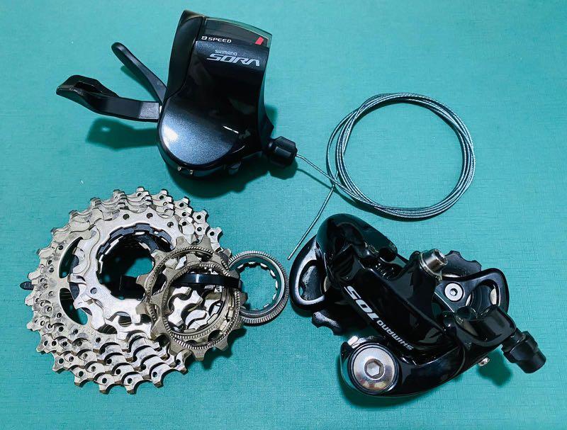 neutrale Groene bonen Baars Shimano Sora 9 speed cassette + 105 derailleur and sora shifter set, Sports  Equipment, Bicycles & Parts, Parts & Accessories on Carousell