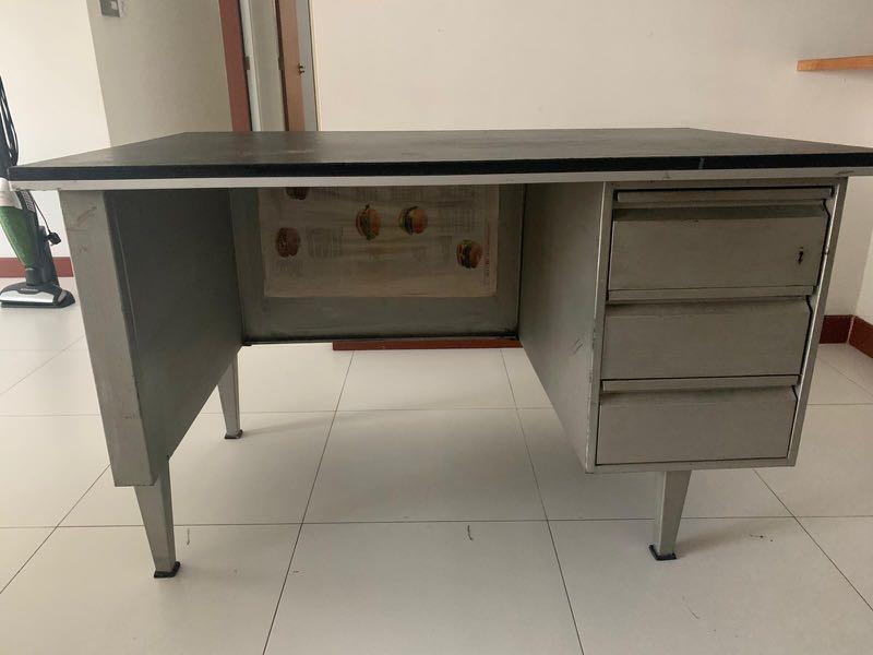 Study Table (Category: Tables & Sets) located in Singapore. Submitted by angelleoandre (Listing ID 1098514543, Image 1). Description: Heavy Duty Antique table. You can’t find it anywhere. Some leather lining ( not really sure of material) top with solid metal feel. We use that for office table. Moving out sale. Able to Nego for quick deal. .