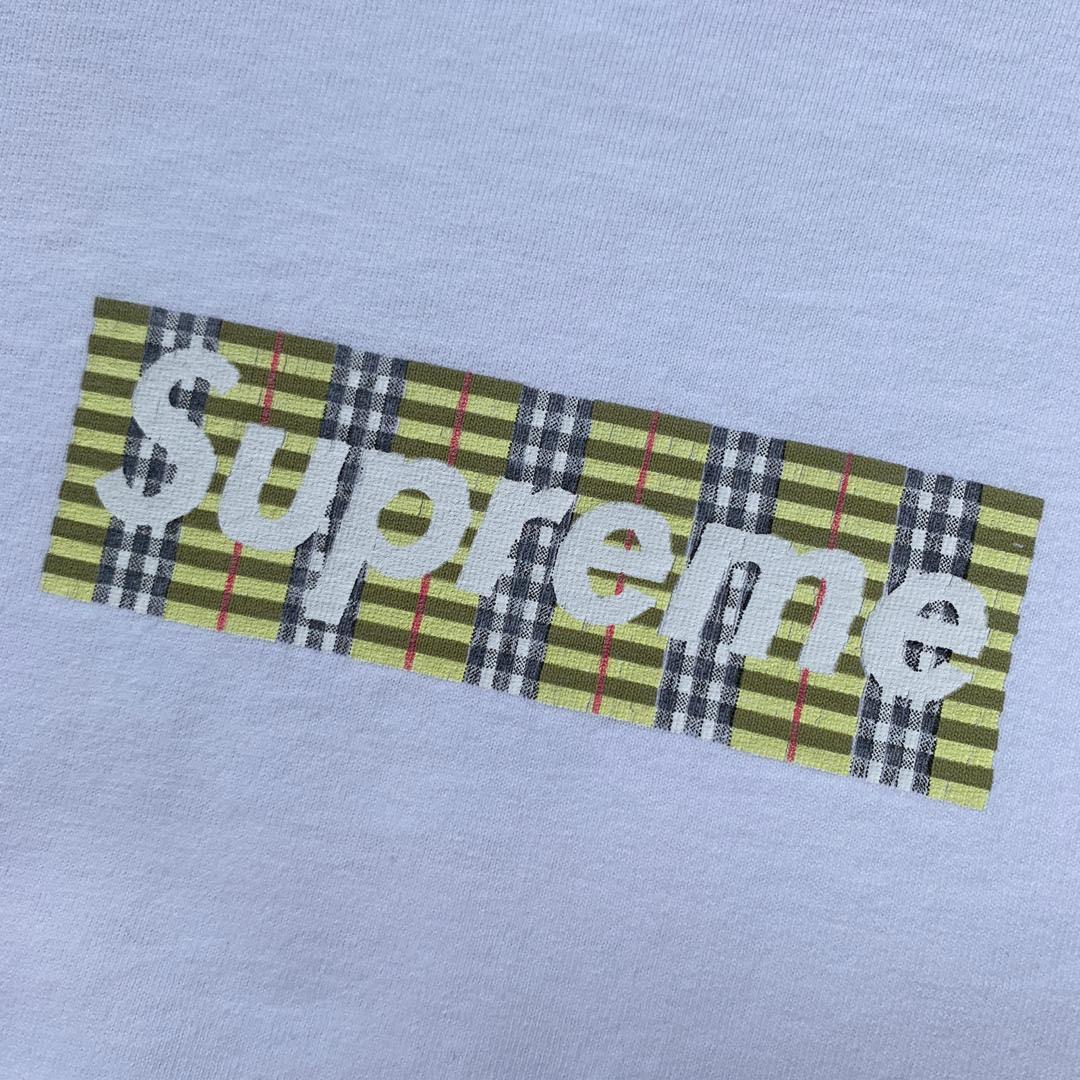 Supreme Burberry Box Logo, Men's Fashion, Tops & Sets, Tshirts 
