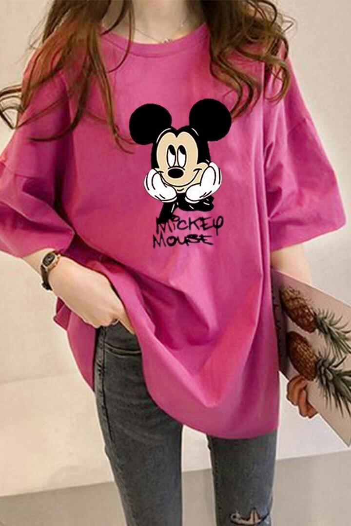 批發商品 不議價 現貨印花t恤女半袖中長款大碼女上衣下裝失蹤圓領純棉學生短袖 女裝 上衣 長袖衫