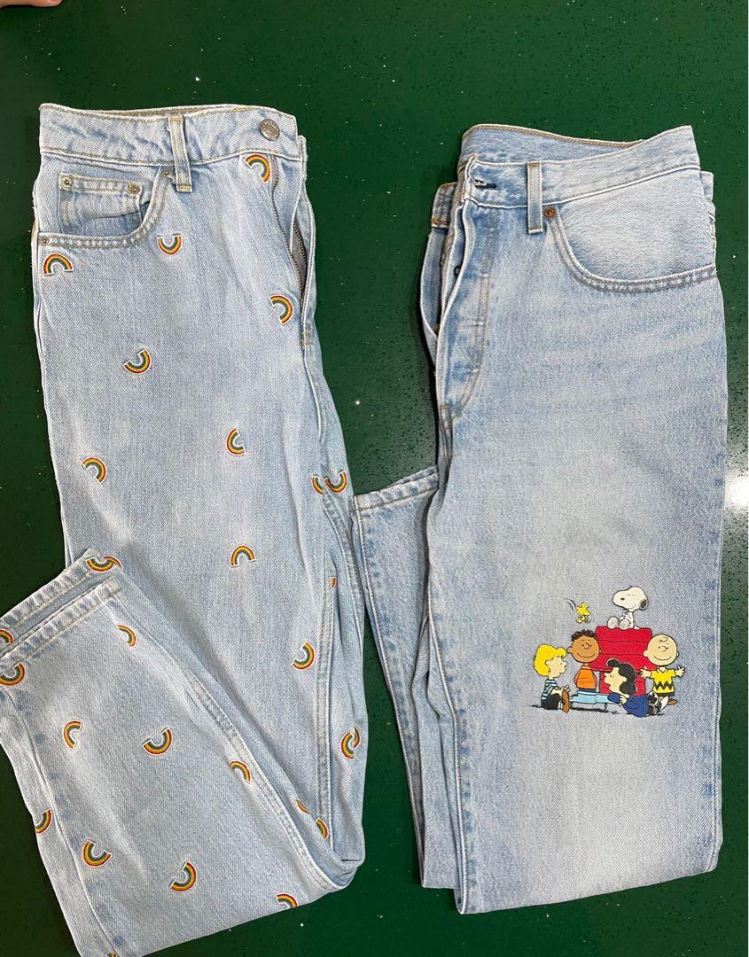 Topshop rainbow shop mom jeans