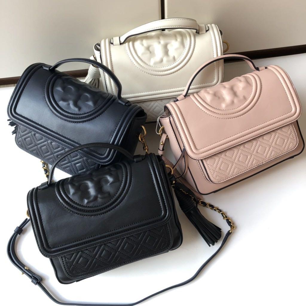 Tory burch fleming top handle new arrivals