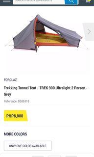Trekking Tunnel Tent - TREK 900 Ultralight 2 Person - Grey