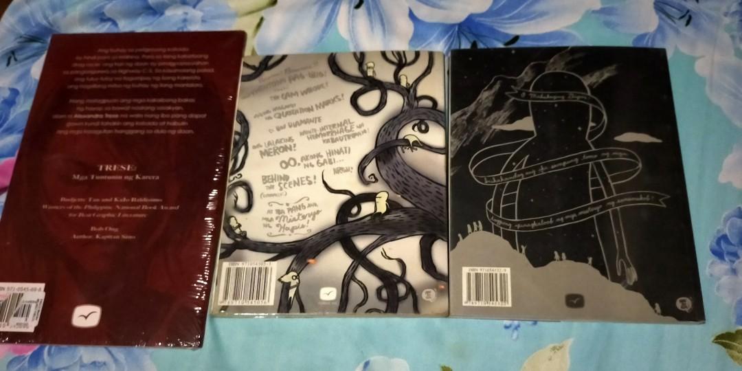Trese 1 (Tagalog) Bundle (Category: Storybooks) located in Santa Rosa. Submitted by nanadaimesama (Listing ID 1098600564, Image 2). Description: Trese 1 Tagalog (sealed) Sorrowful Sorrrowful Mysteries in very good condition by Manix Abrera (signed by author) Sanduguan ng Sangkalawakan by Manix Abrera in very good condition Bundle po Price is Negotiable 😁.