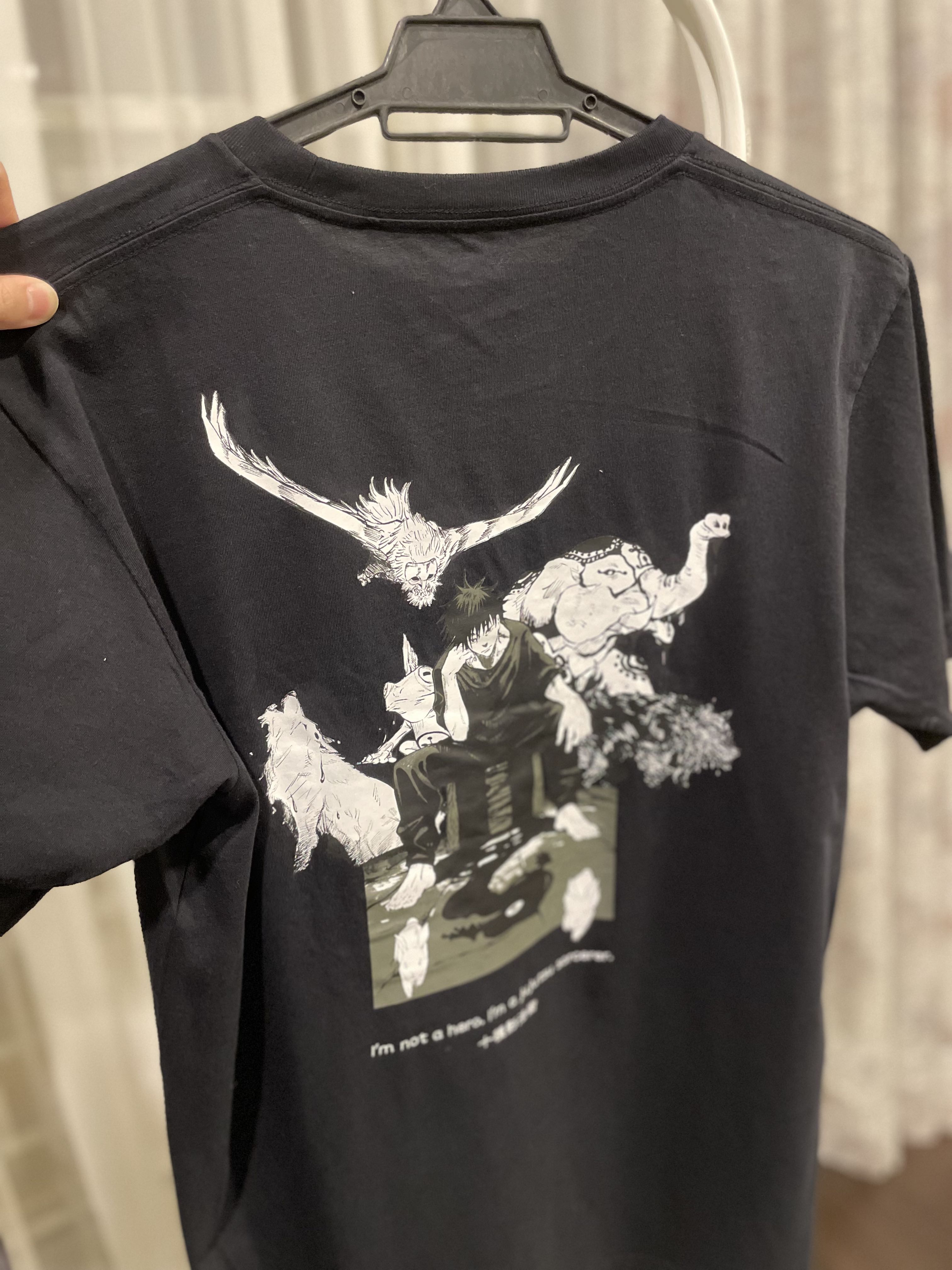 Jujutsu Kaisen Uniqlo T-shirt Black Fushiguro Megumi - Japan Size