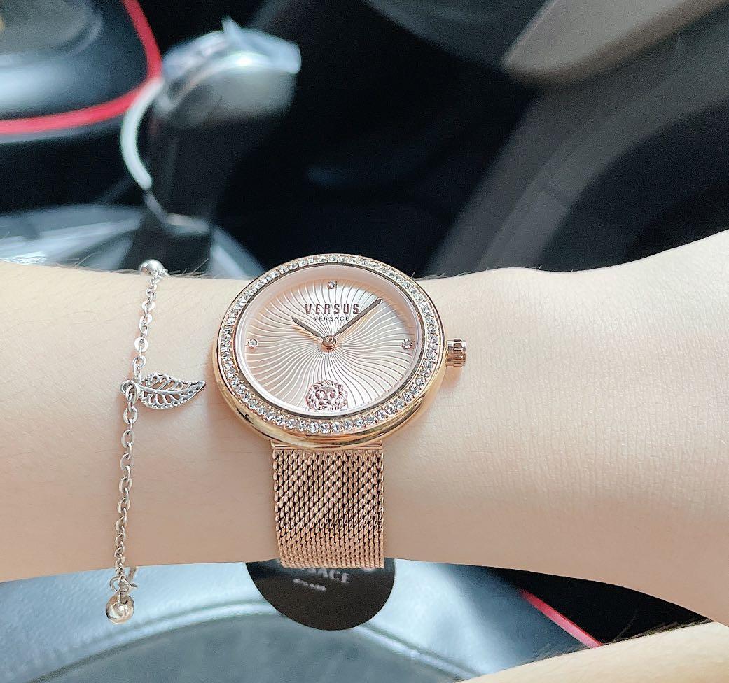 Versace women's watch rose gold cheap