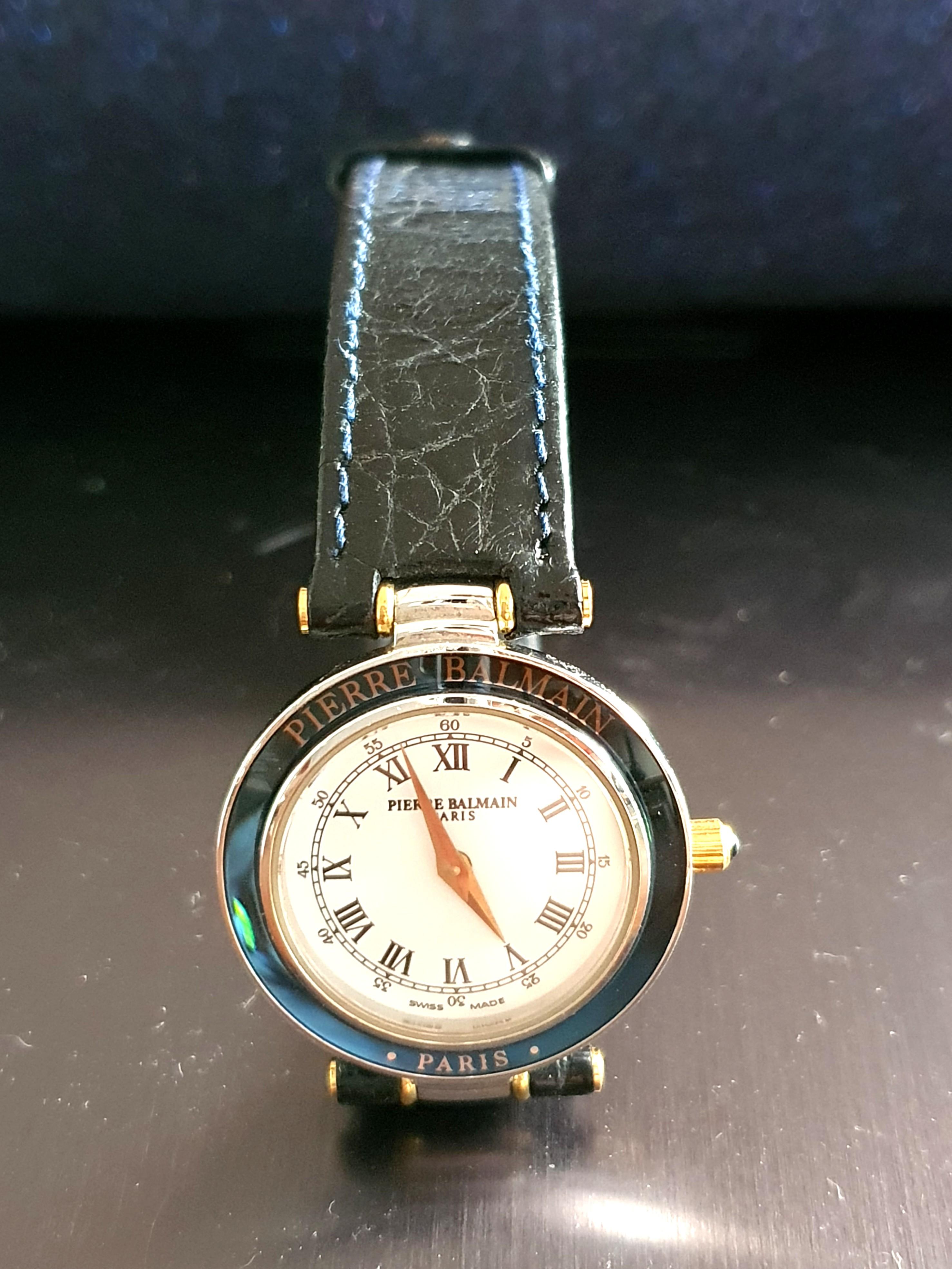 Vintage Pierre Balmain Ladies Watch quartz Swiss made original strap new battery new Swiss movement