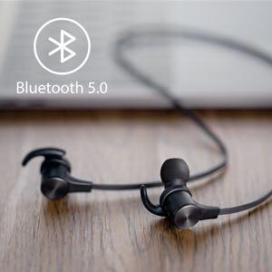 Wireless Earphones TaoTronics SOUNDELITE 71 Bluetooth 5.0 Sports Magnetic Earbuds 20 Hours Playtime aptX HD Audio Codec CVC 8.0 Noise Cancellation Mic IPX6 Waterproof Hands Free Calls Audio Earphones ...