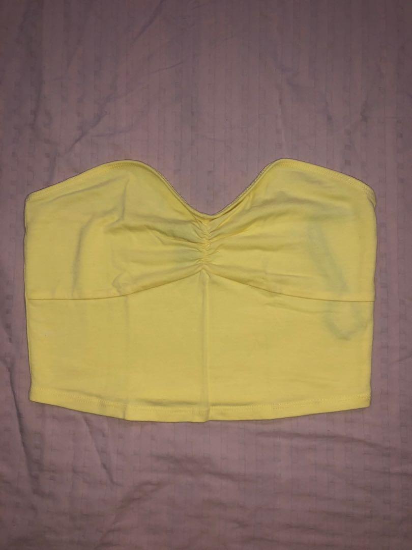 Forever 21 Yellow Tube Top (Category: Others Tops) located in Quezon City. Submitted by as.declutters (Listing ID 1098617000, Image 1). Description: This is a Forever 21 Yellow Tube Top. ONLY USED TWICE. 200 + shipping fee (can be arranged by buyer or through Zoom or DPX). Fits size Small to Medium. PM me for inquiries/details..