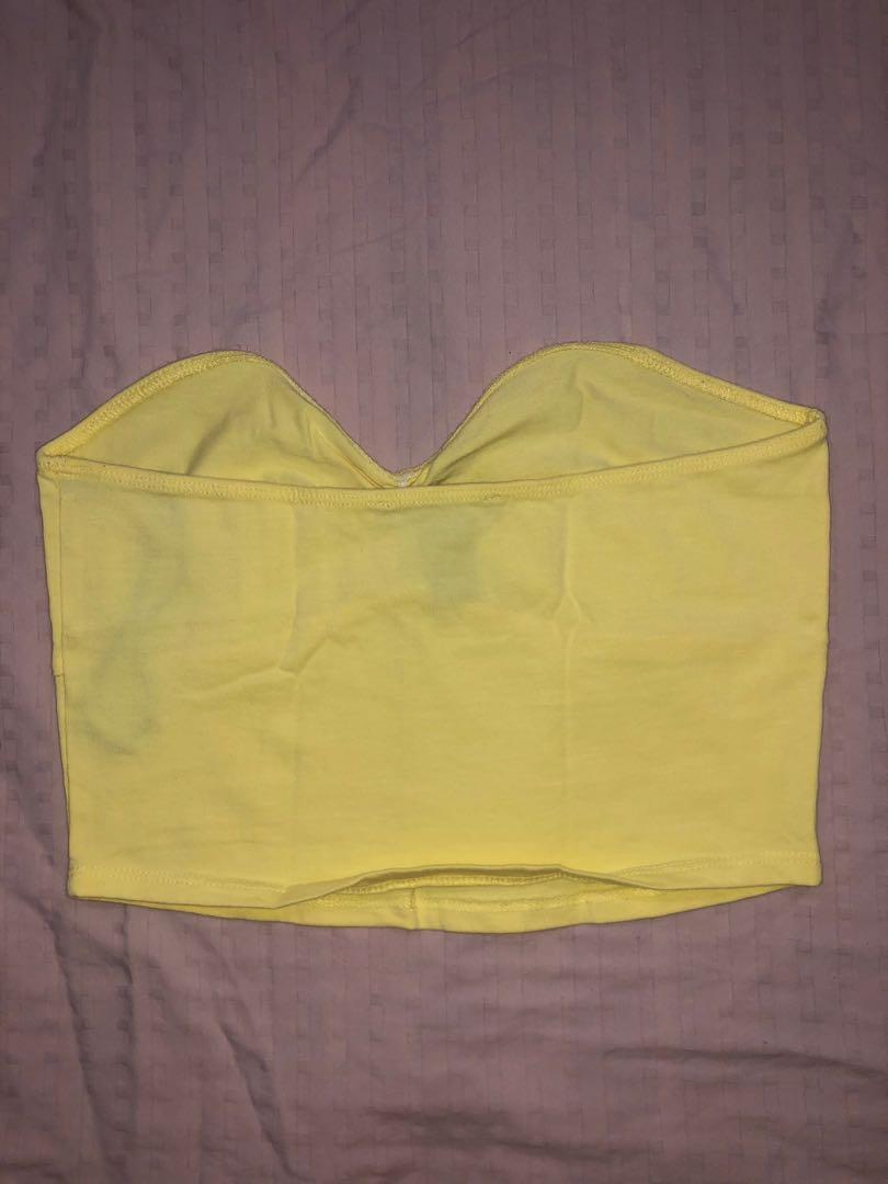 Forever 21 Yellow Tube Top (Category: Others Tops) located in Quezon City. Submitted by as.declutters (Listing ID 1098617000, Image 2). Description: This is a Forever 21 Yellow Tube Top. ONLY USED TWICE. 200 + shipping fee (can be arranged by buyer or through Zoom or DPX). Fits size Small to Medium. PM me for inquiries/details..