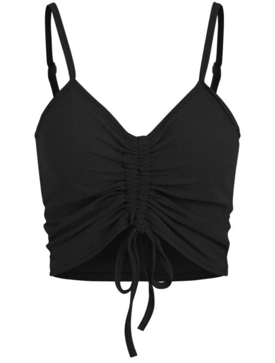 Zaful Drawstring Ruched Top (Category: Sleeveless) located in Quezon City. Submitted by as.declutters (Listing ID 1098620561, Image 1). Description: This is a Zaful Drawstring Ruched Top. ONLY USED TWICE. 250 + shipping fee (can be arranged by buyer or through Zoom or DPX). Fits size Small to Medium. PM me for inquiries/details..